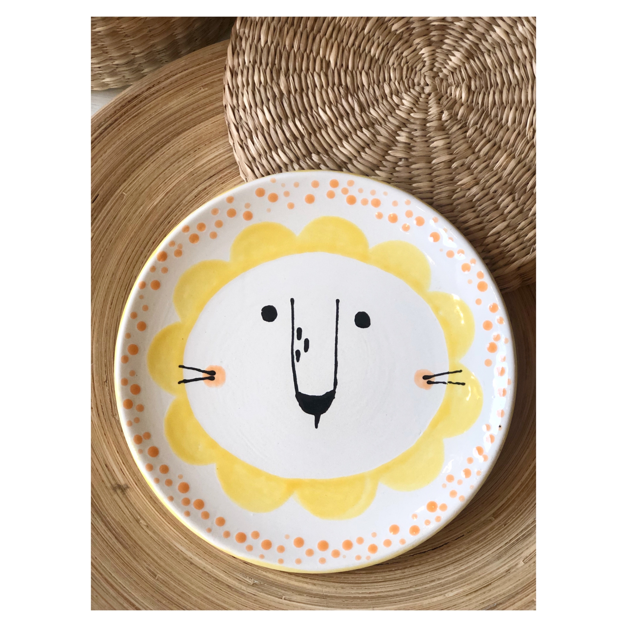 Assiette lion_kéramos