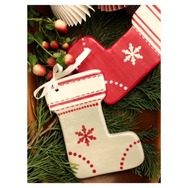 «Botte de Noël classique» (2x accroche)CHF 28.00 - Keramos - Atelier de