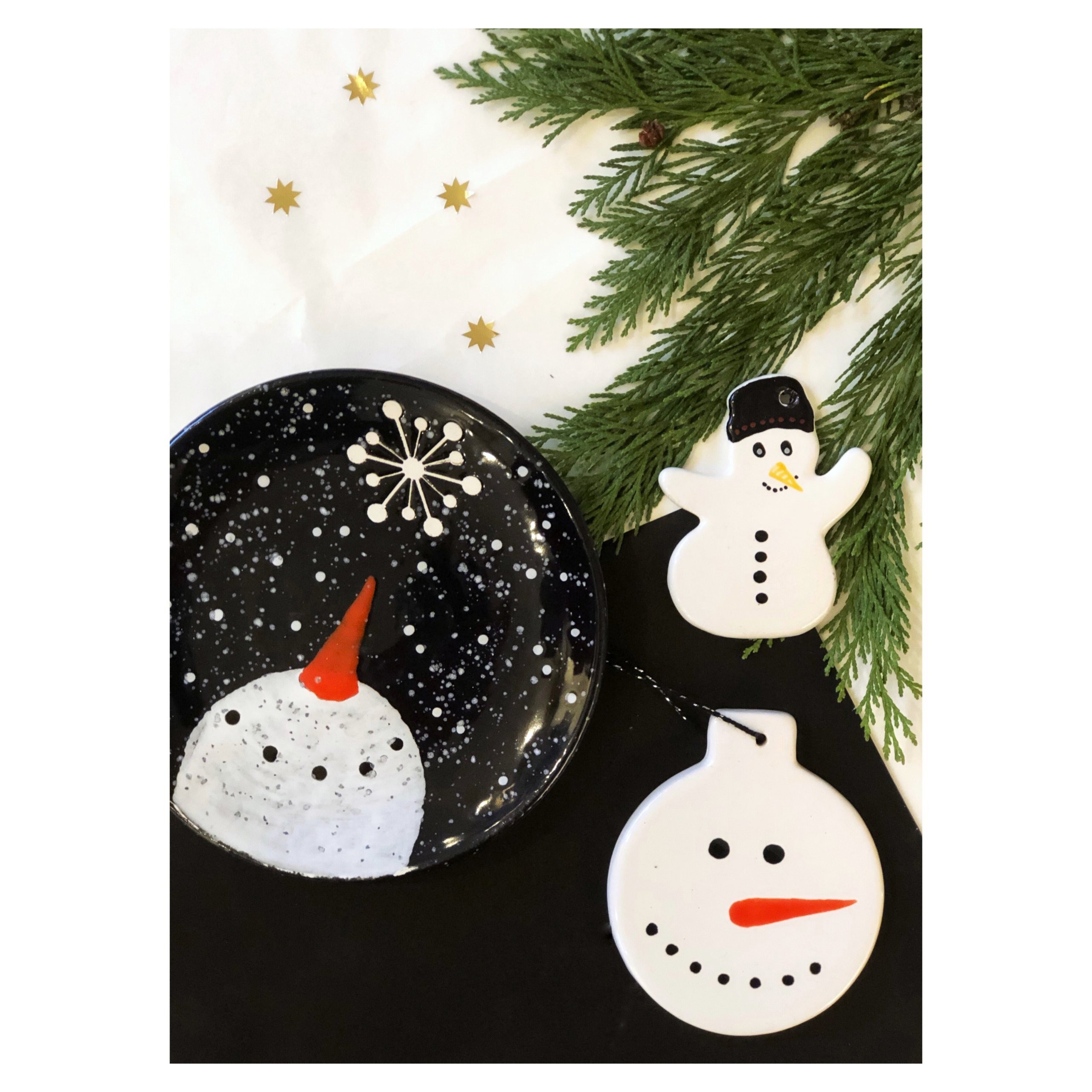 Kit keramos maison_TRIO BONHOMME DE NEIGE